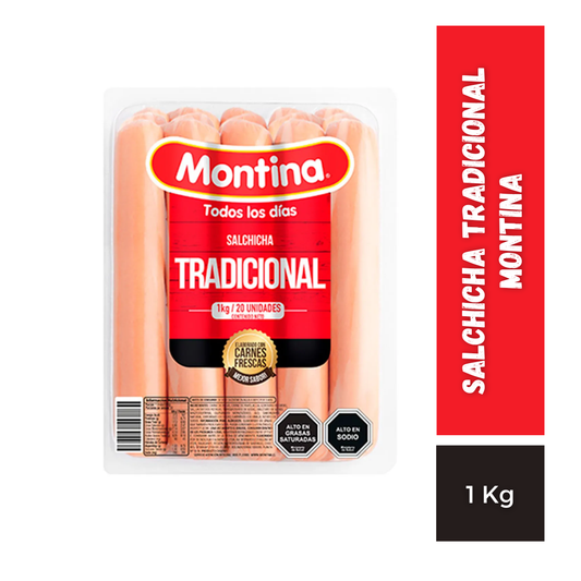 Salchichas Tradicional Montina, 1Kg