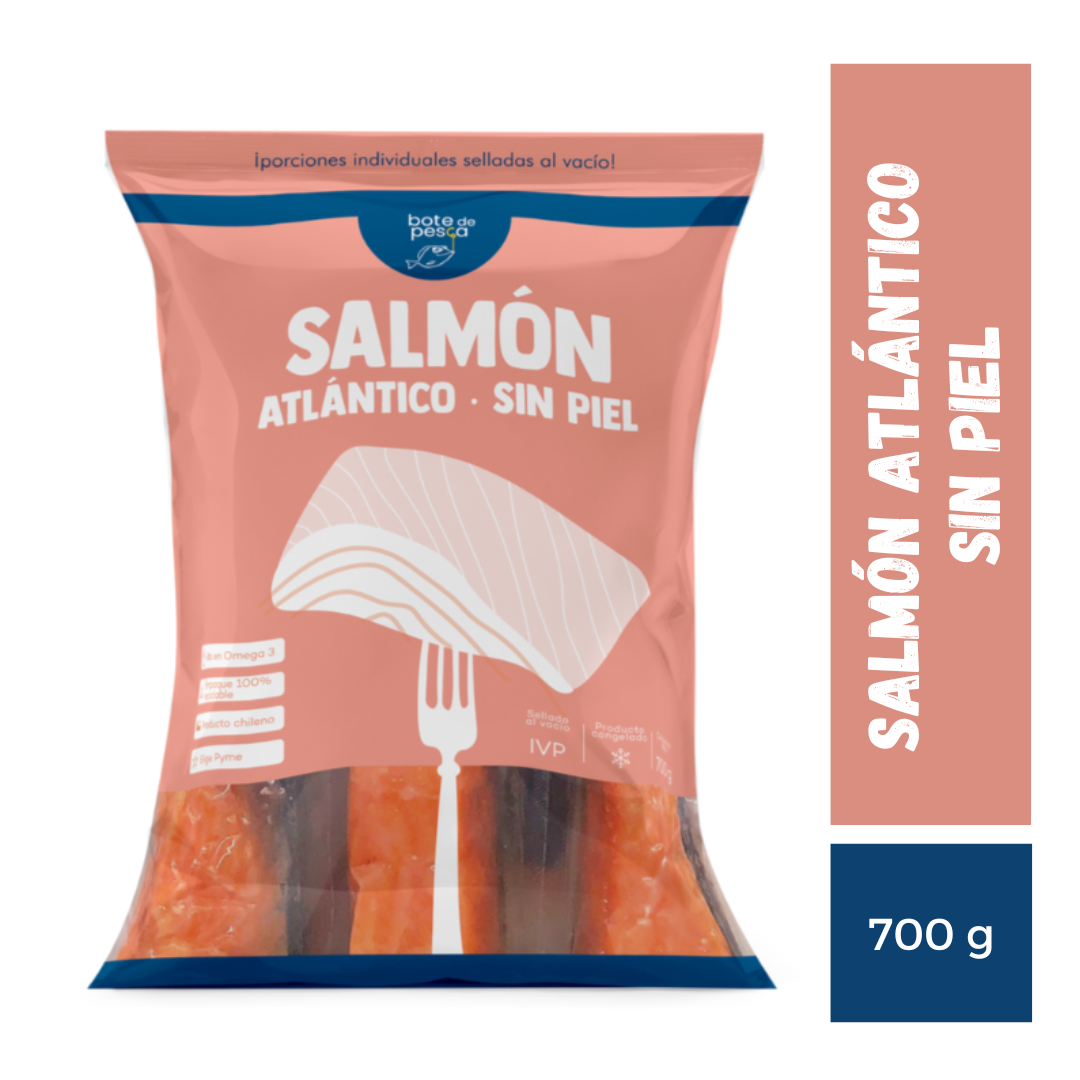 Salmon atlántico sin piel 700g