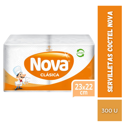 Servilletas Coctel Nova, 300u
