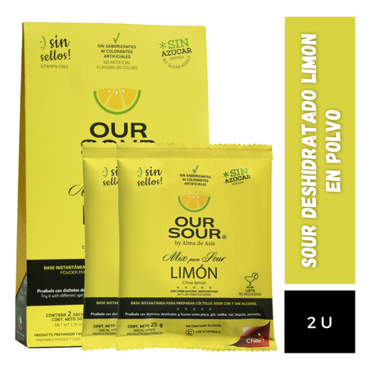 Sour Deshidratado Limon En Polvo Our Sour, 2u