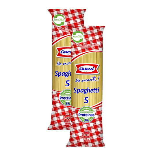 Promoción Spaghetti 5 Carozzi Pack 2