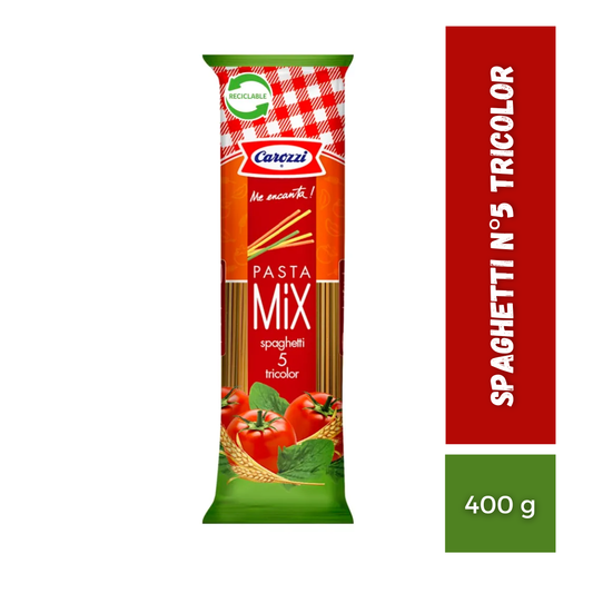 Spaghetti 5 Tricolor Mix Carozzi, 400g