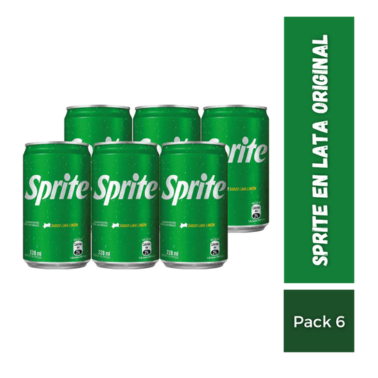 Sprite en Lata Original pack 6u, 220ml