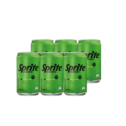 Sprite en Lata Sin Azucar pack 6u, 220ml