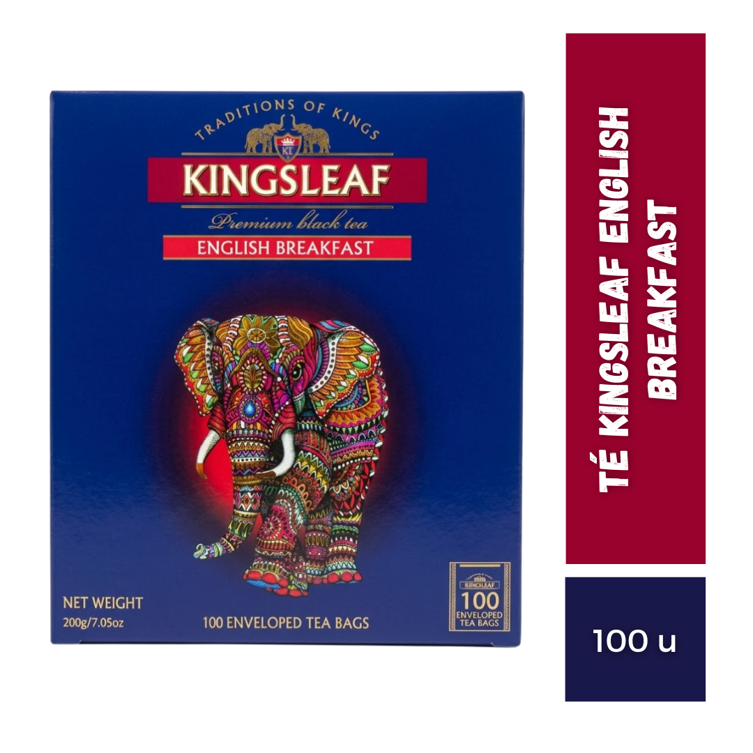 Té Kingsleaf English Breakfast, 100u