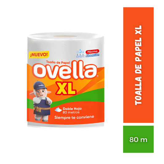 Toalla De Papel Ovella XL, 80m