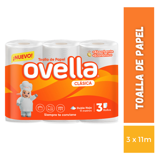 Toalla de papel Ovella 3x11m