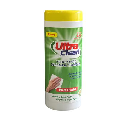 Toalla Desinfectante Limón Ultraclean, 35u