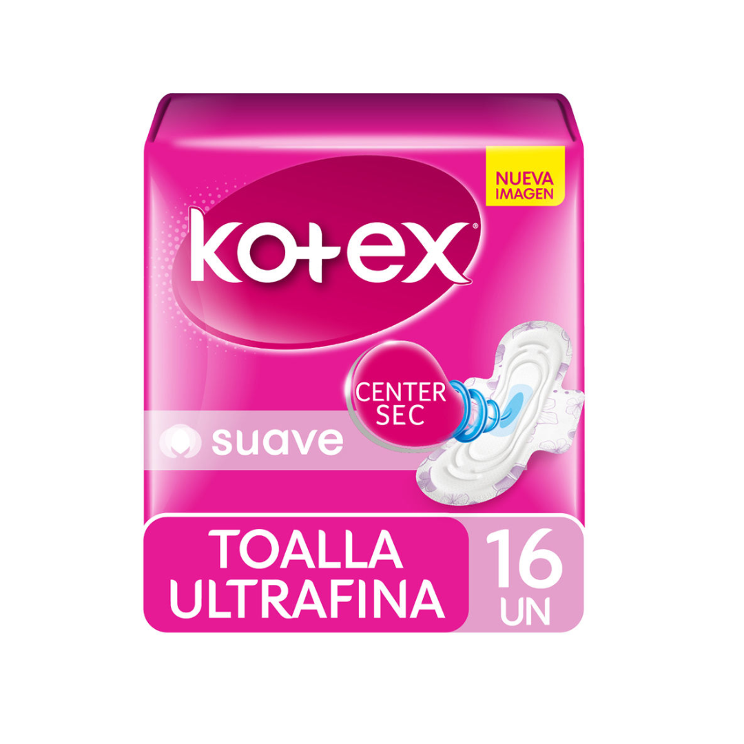 Toalla Higiénica Ultrafina Día Suave Kotex, 16u