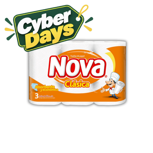 Toalla de Papel Nova, 3x12m - Cyber Days