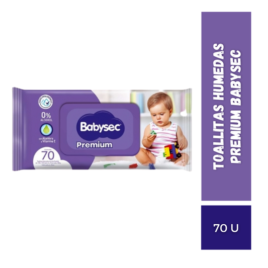 Toallitas Humedas Premium Babysec, 70u