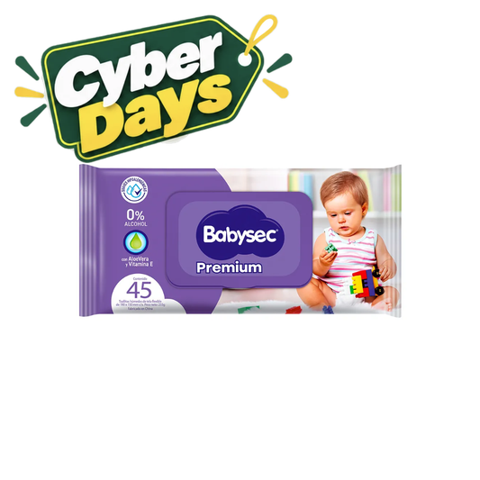 Toallitas Húmedas Premium Babysec, 45u - Cyber Days