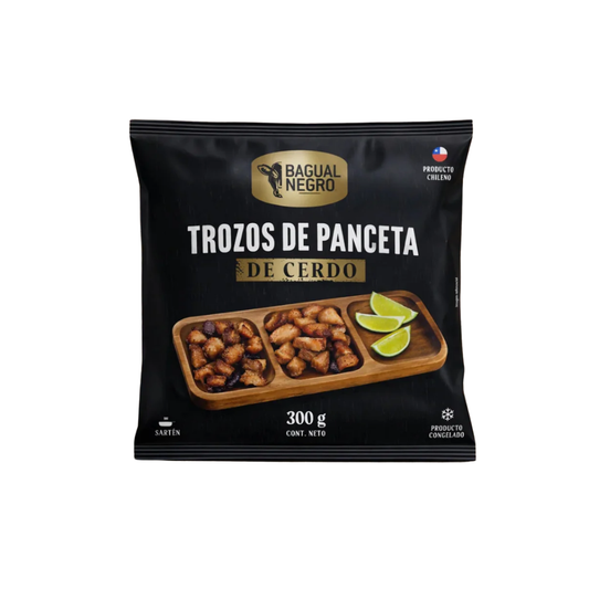 Trozos de Panceta de Cerdo Bagual Negro, 300g