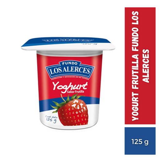 Yogurt Frutilla Fundo Los Alerces, Pote 125g
