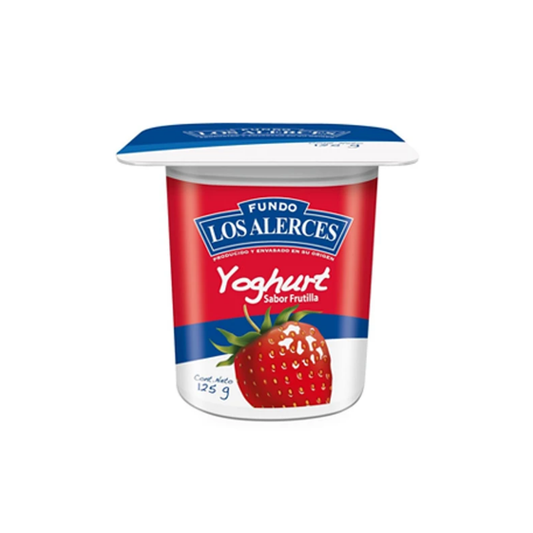 Yogurt Frutilla Fundo Los Alerces, Pote 125g