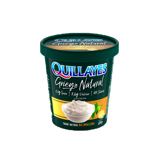 Yogurt Griego Natural Endulzado Quillayes, 400g