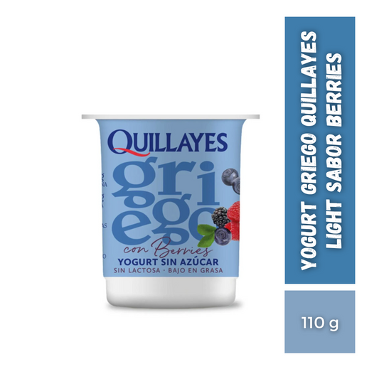 Yogurt Griego Quillayes Light Sabor Berries, 110g