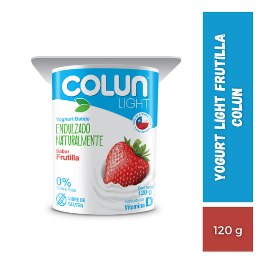 Yogurt Light Frutilla Colun, Pote 120g