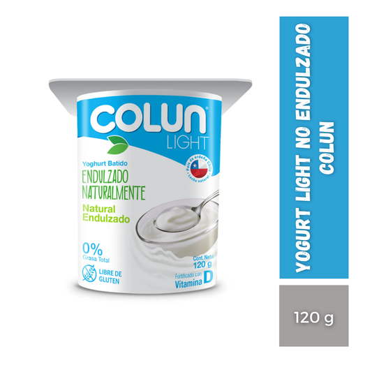 Yogurt Light No Endulzado Colun, Pote 120g