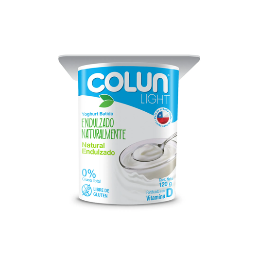 Yogurt Light No Endulzado Colun, Pote 120g