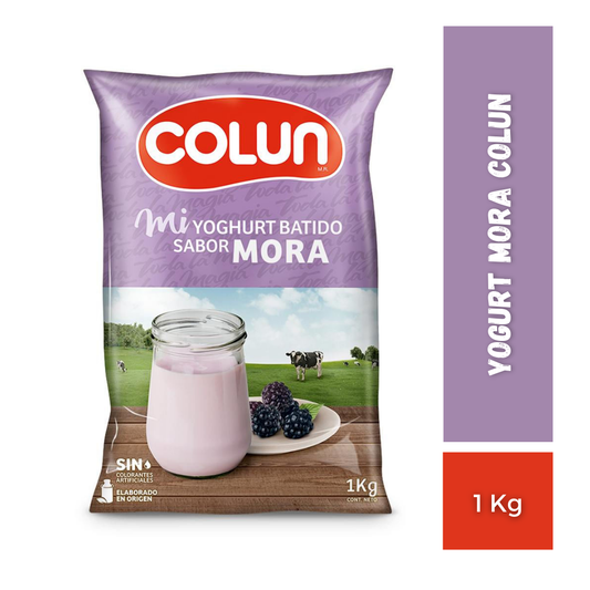 Yogurt Mora Colun, Bolsa 1 Kg
