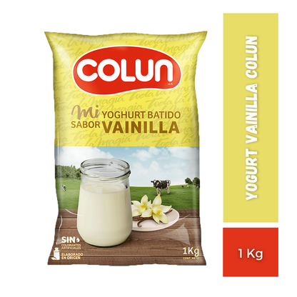 Yogurt Vainilla Colun, Bolsa 1 Kg