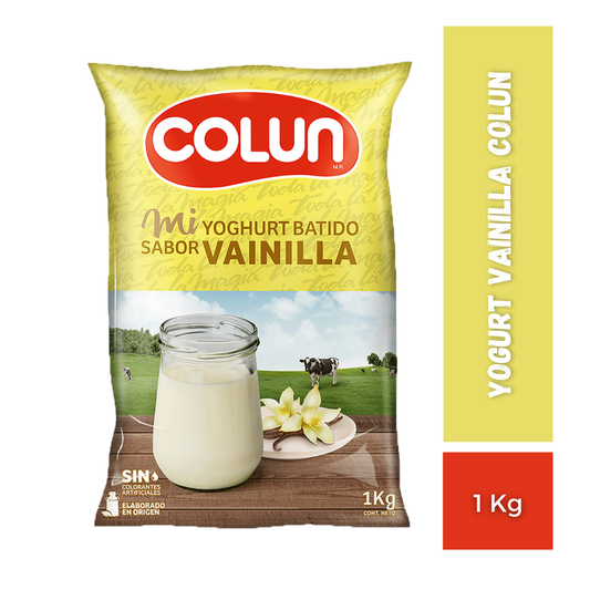 Yogurt Vainilla Colun, Bolsa 1 Kg