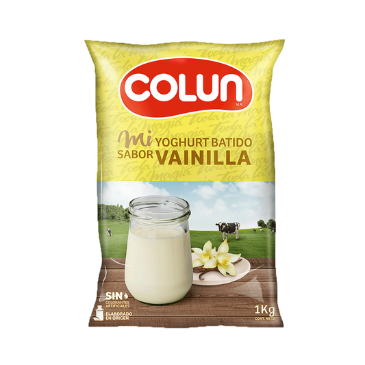Yogurt Vainilla Colun, Bolsa 1 Kg