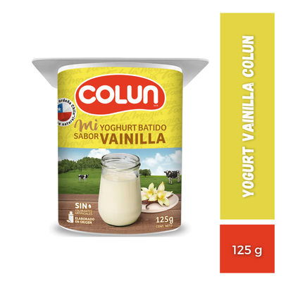 Yogurt Vainilla Colun, Pote 125g