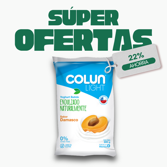 Yogurt Light Damasco Colun, Bolsa 900g