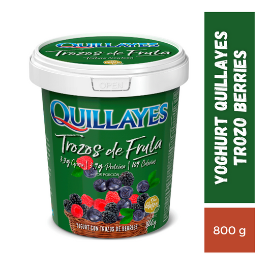 Yogurt Trozos Berries Quillayes, 800g