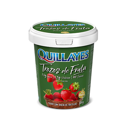 Yogurt Quillayes Trozos Frutilla, 800g