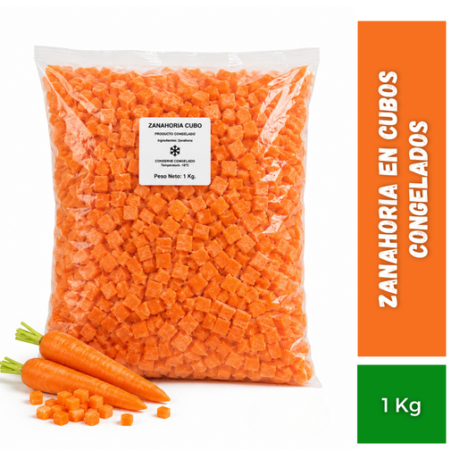 Zanahoria En Cubos Congelados, 1Kg
