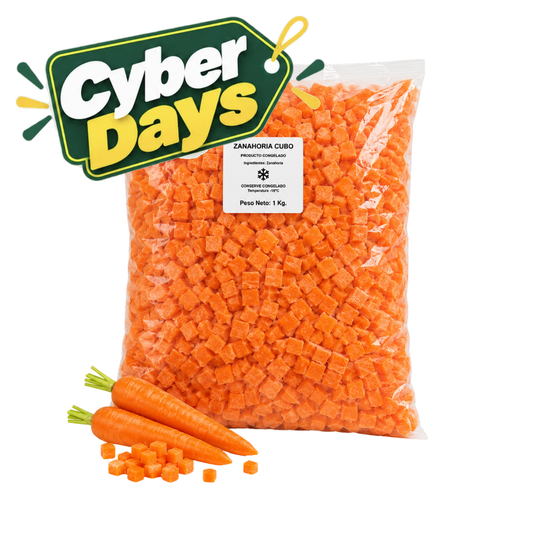 Zanahoria En Cubos Congelados, 1Kg - Cyber Days