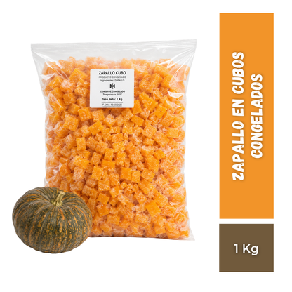 Zapallo En Cubos Congelados, 1Kg