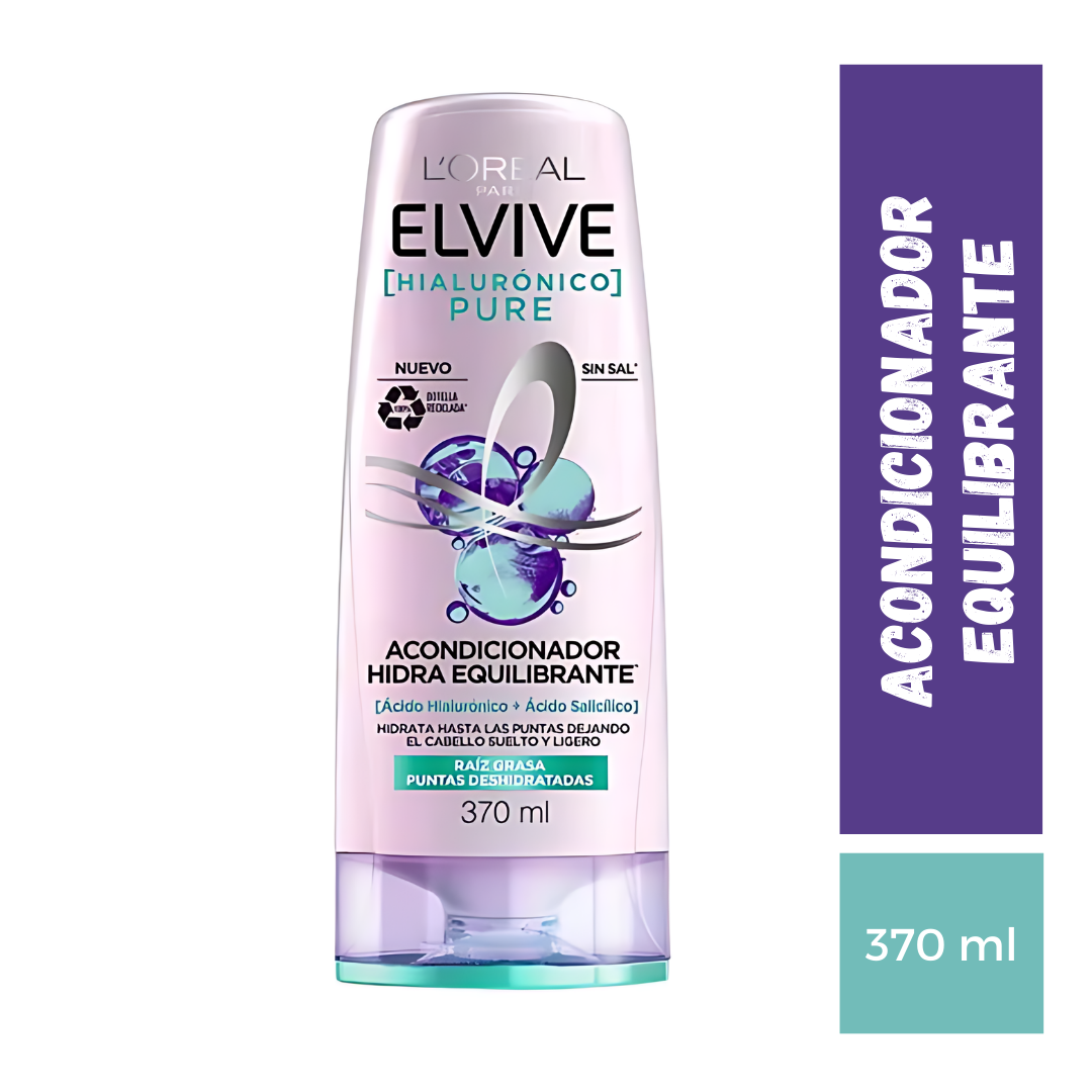 Acondicionador ELVIVE Hialuronico Pure, 370ml