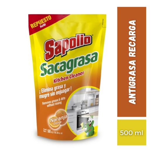 Antigrasa Sapolio Recarga, 500ml