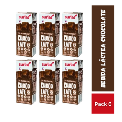 Bebida Lactea Chocolate Surlat, Pack 6