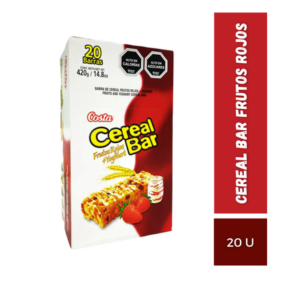 Cereal Bar Frutos Rojos Costa, 20u