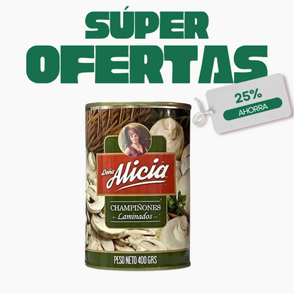 Champiñon Laminado Doña Alicia, 400g