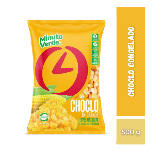 Choclo en Grano Congelado Minuto Verde, 500g