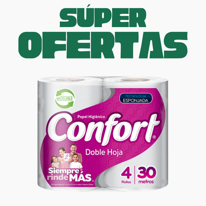 Papel Higienico Confort, 4x30m