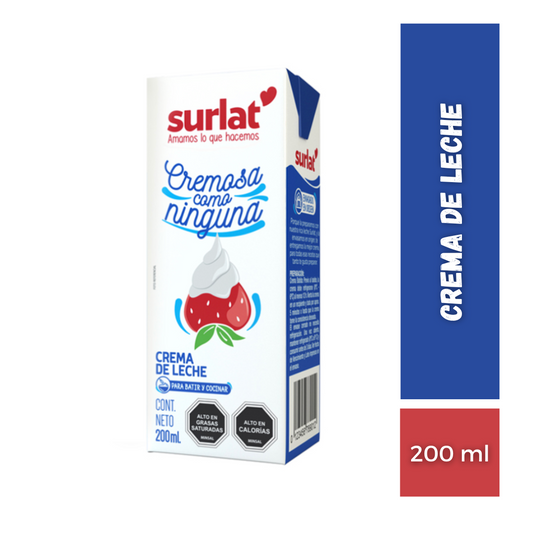 Crema de Leche Surlat 200 ml