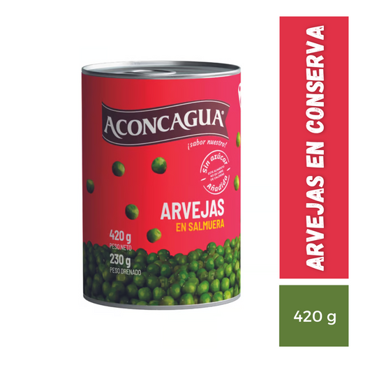 Arvejas en conserva 420g Aconcagua