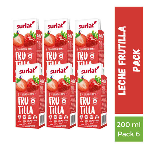 Bebida láctea frutilla pack 6 Surlat