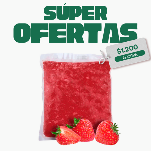 Frutillas Pulpa Congelada, 1Kg