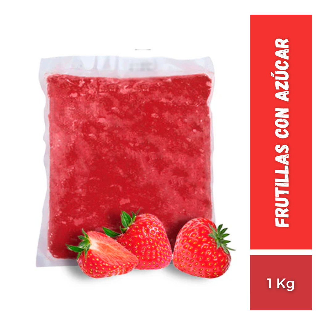 Frutillas Pulpa Congelada, 1Kg