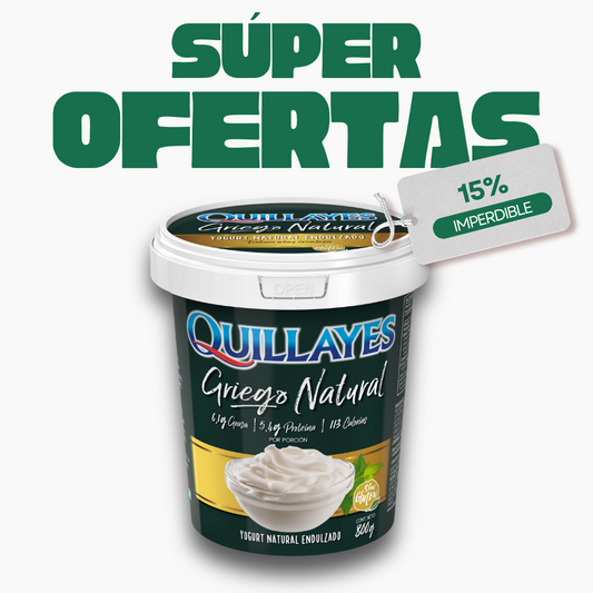 Yogurt Quillayes Griego Endulzado, 800g