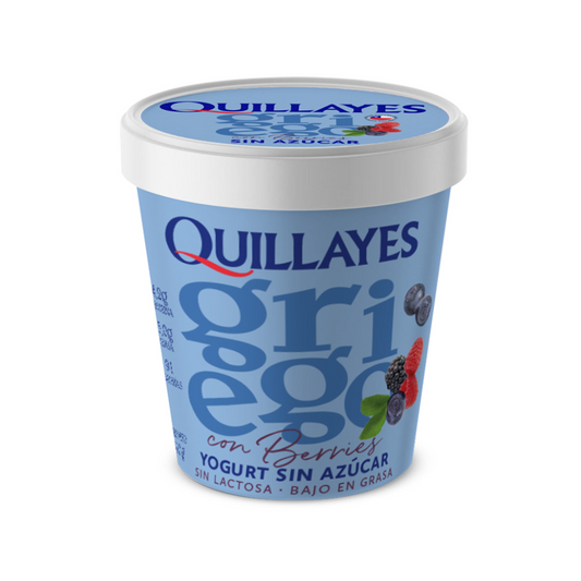 Yogurt Quillayes Griego Berries Sin Azúcar Sin Lactosa, 800g