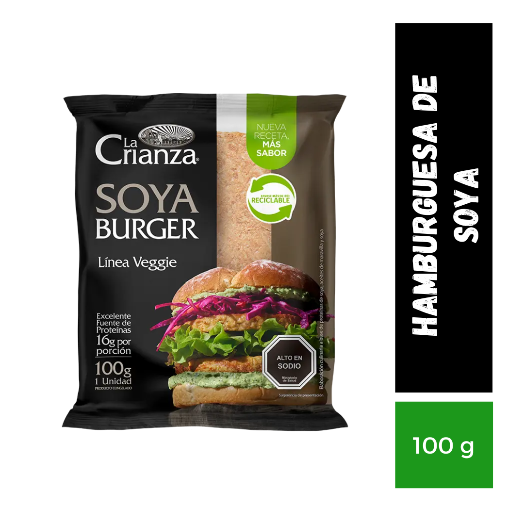 Hamburguesa de Soya La Crianza, 100g